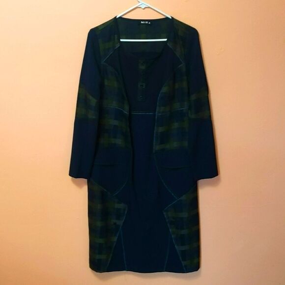 Nexx geometric button detail midi bodycon dress 46/L - Picture 3 of 12